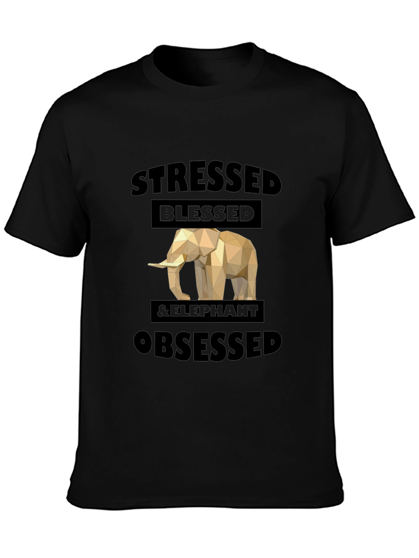 Stressed Blessed & Elephant Obsessed Graphic Tee