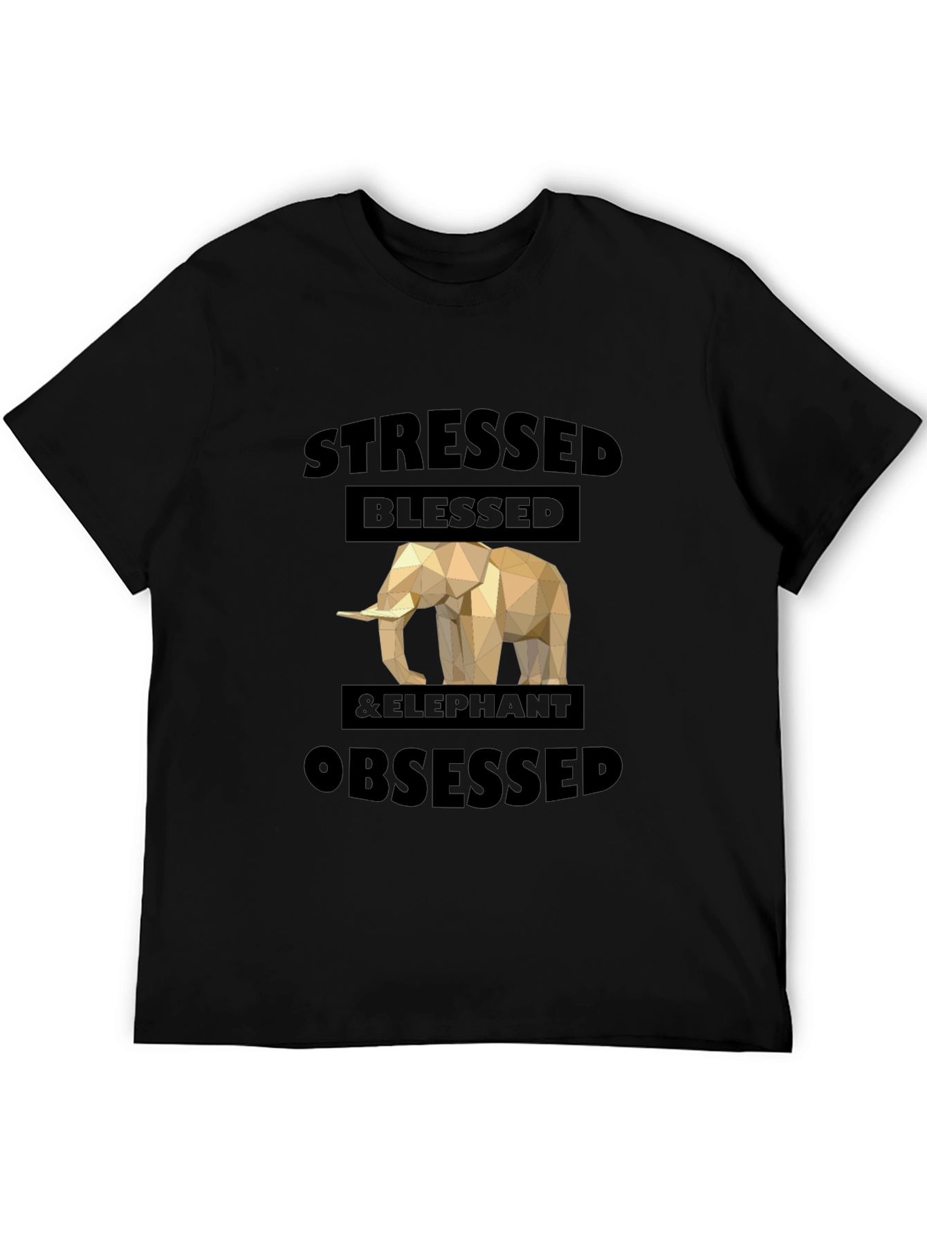 Stressed Blessed & Elephant Obsessed Graphic Tee