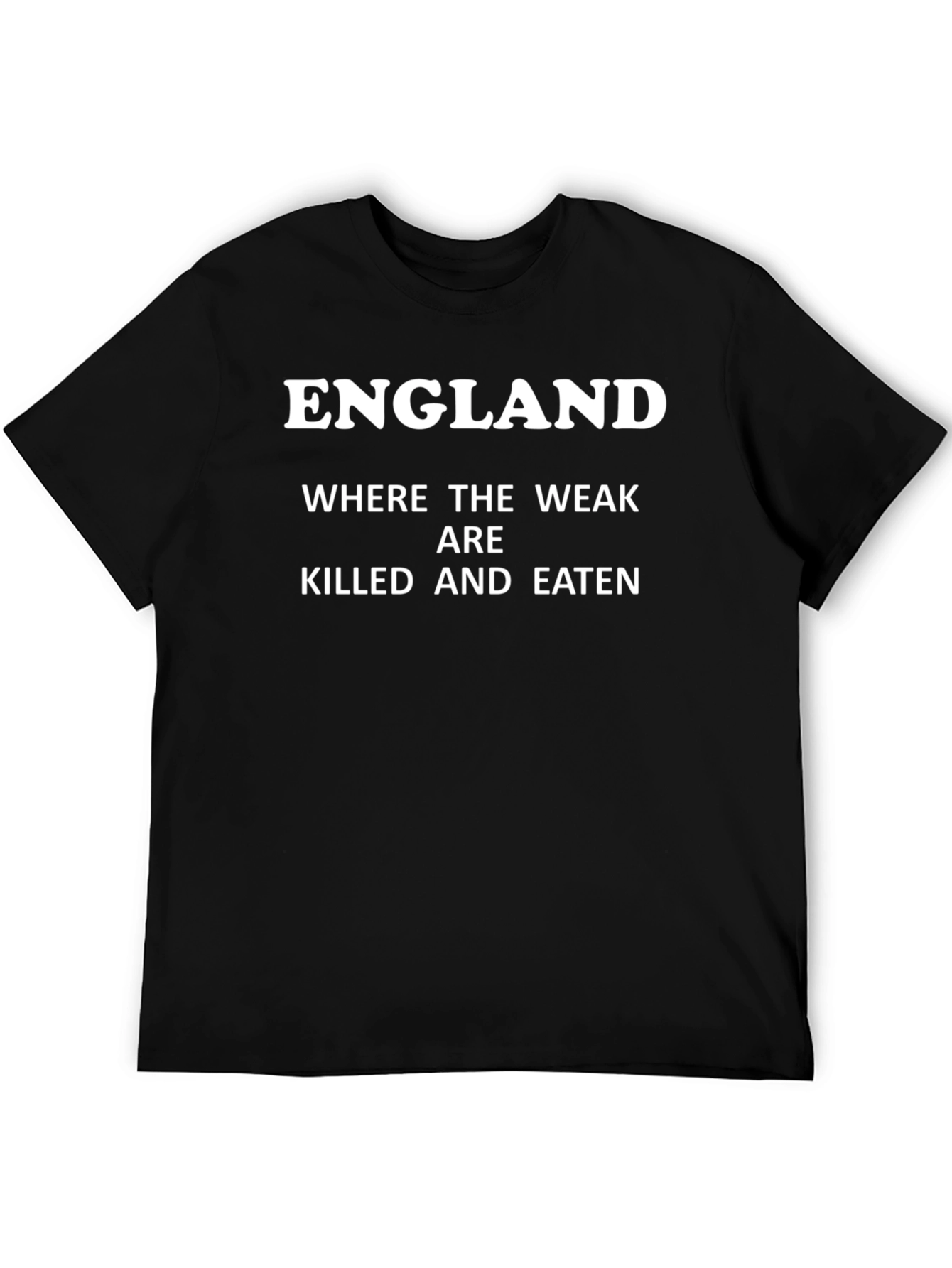 England Slogan Black T-Shirt