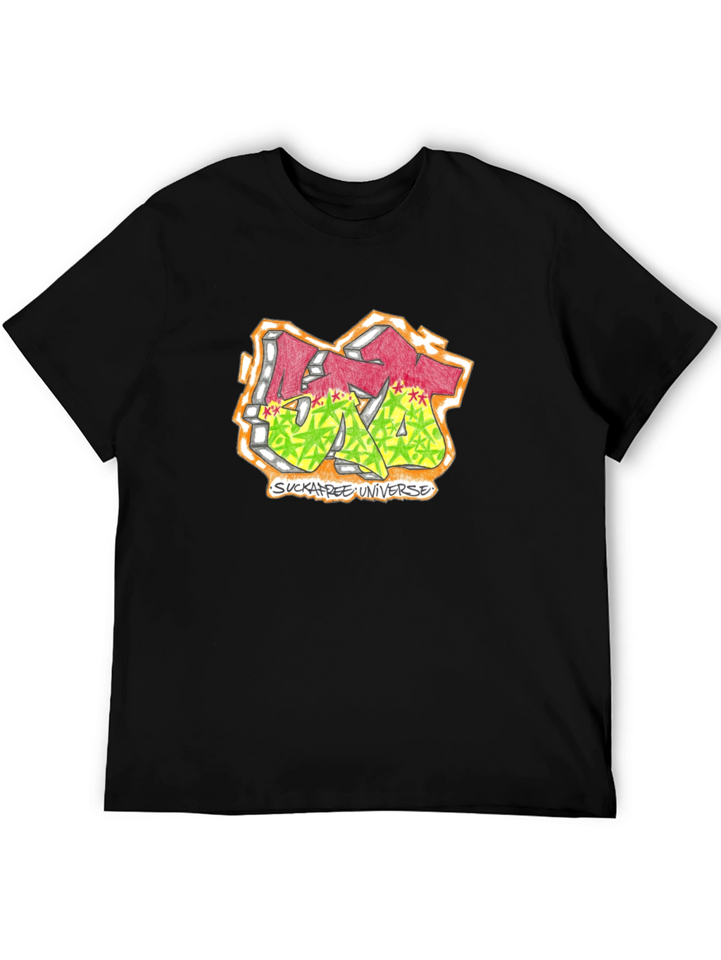 Sucka Free Universe Graphic T-Shirt - Black