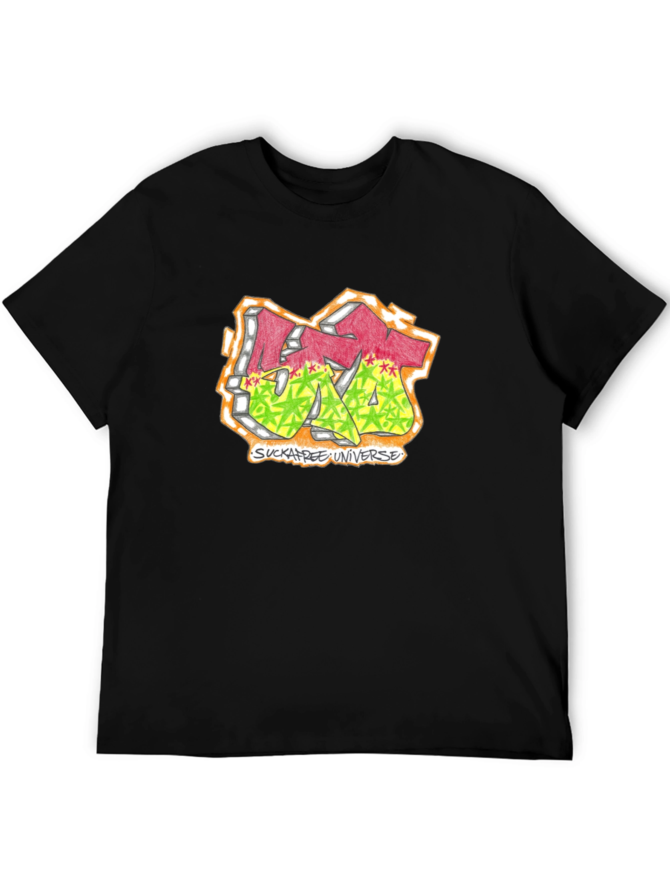Sucka Free Universe Graphic T-Shirt - Black