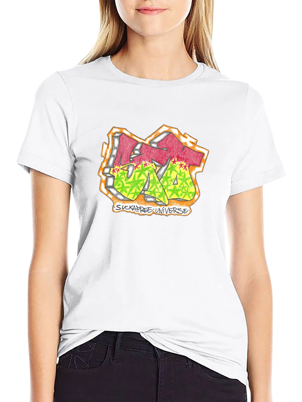 Sucka Free Universe Graphic T-Shirt - Black