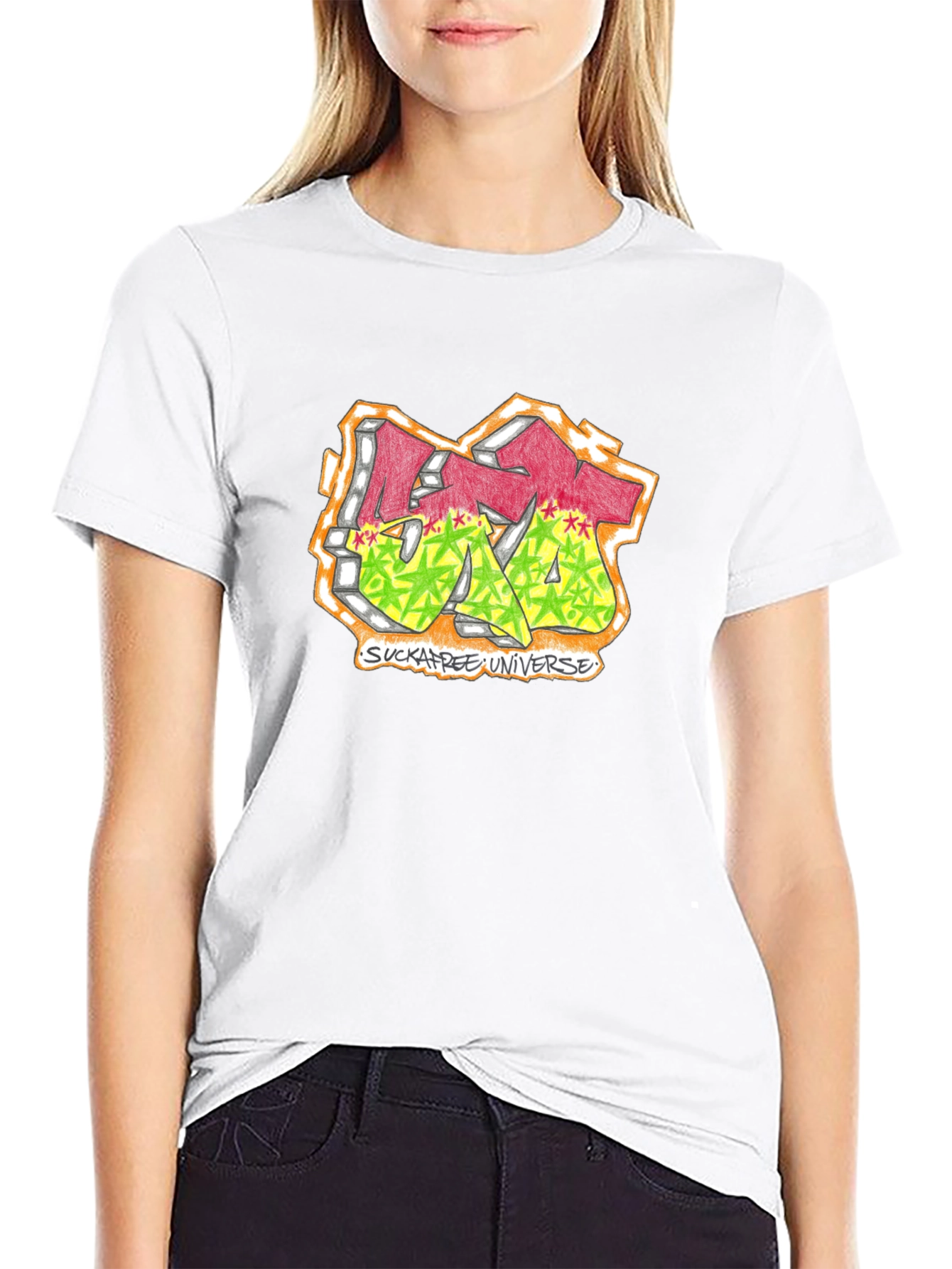 Sucka Free Universe Graphic T-Shirt - Black