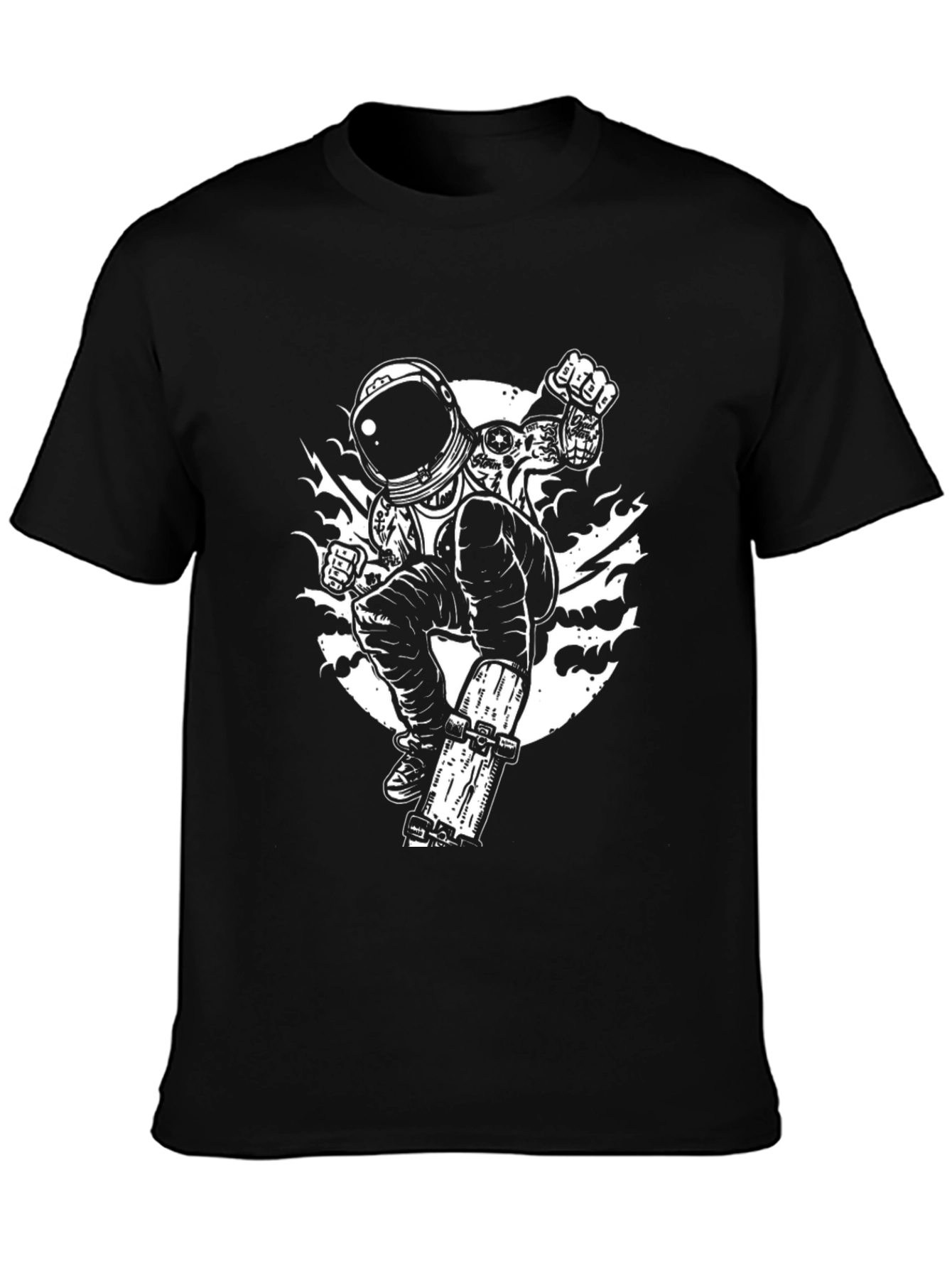 Skateboarding Astronaut Graphic Tee