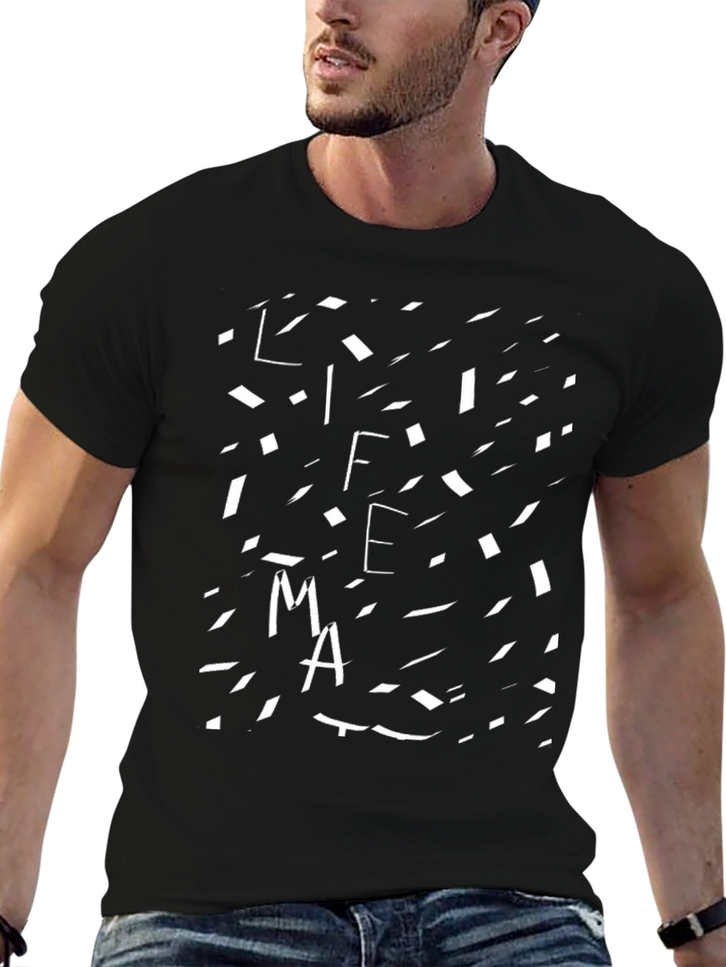 Life is Amazing Black Graphic Tee