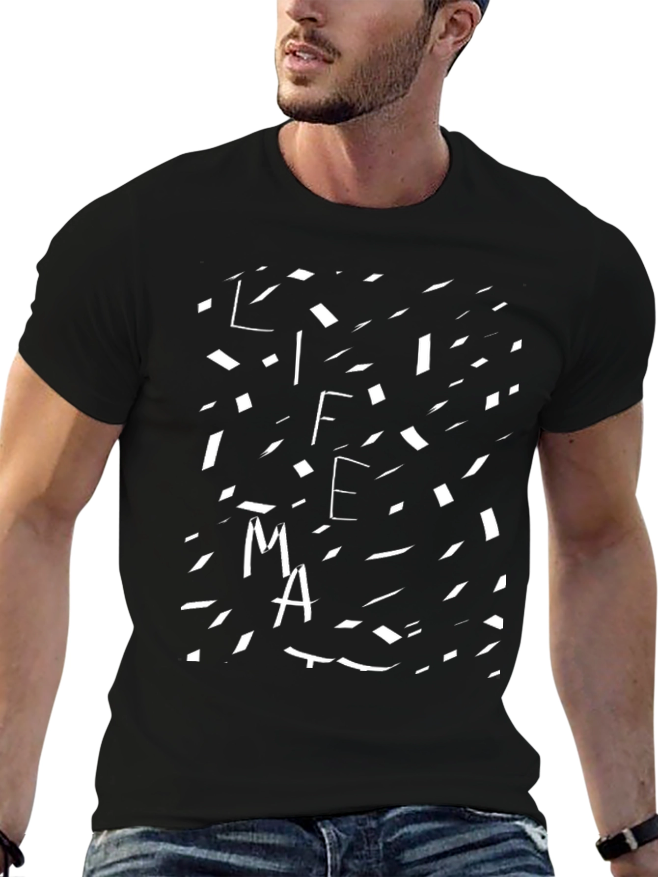 Life is Amazing Black Graphic Tee