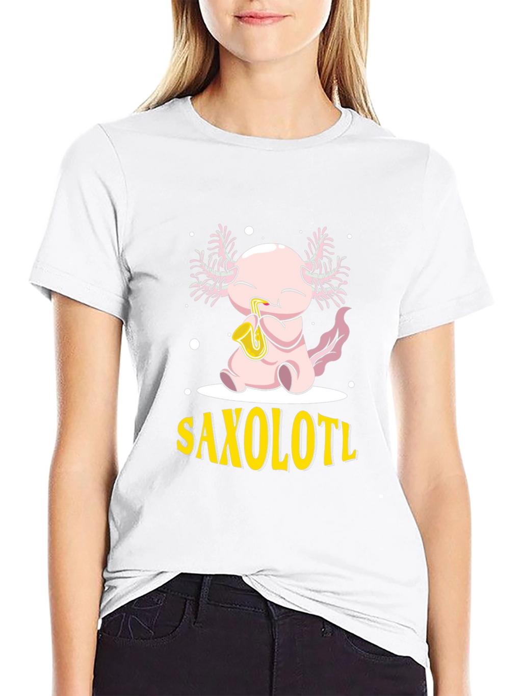 Saxolotl Axolotl Saxophone T-Shirt