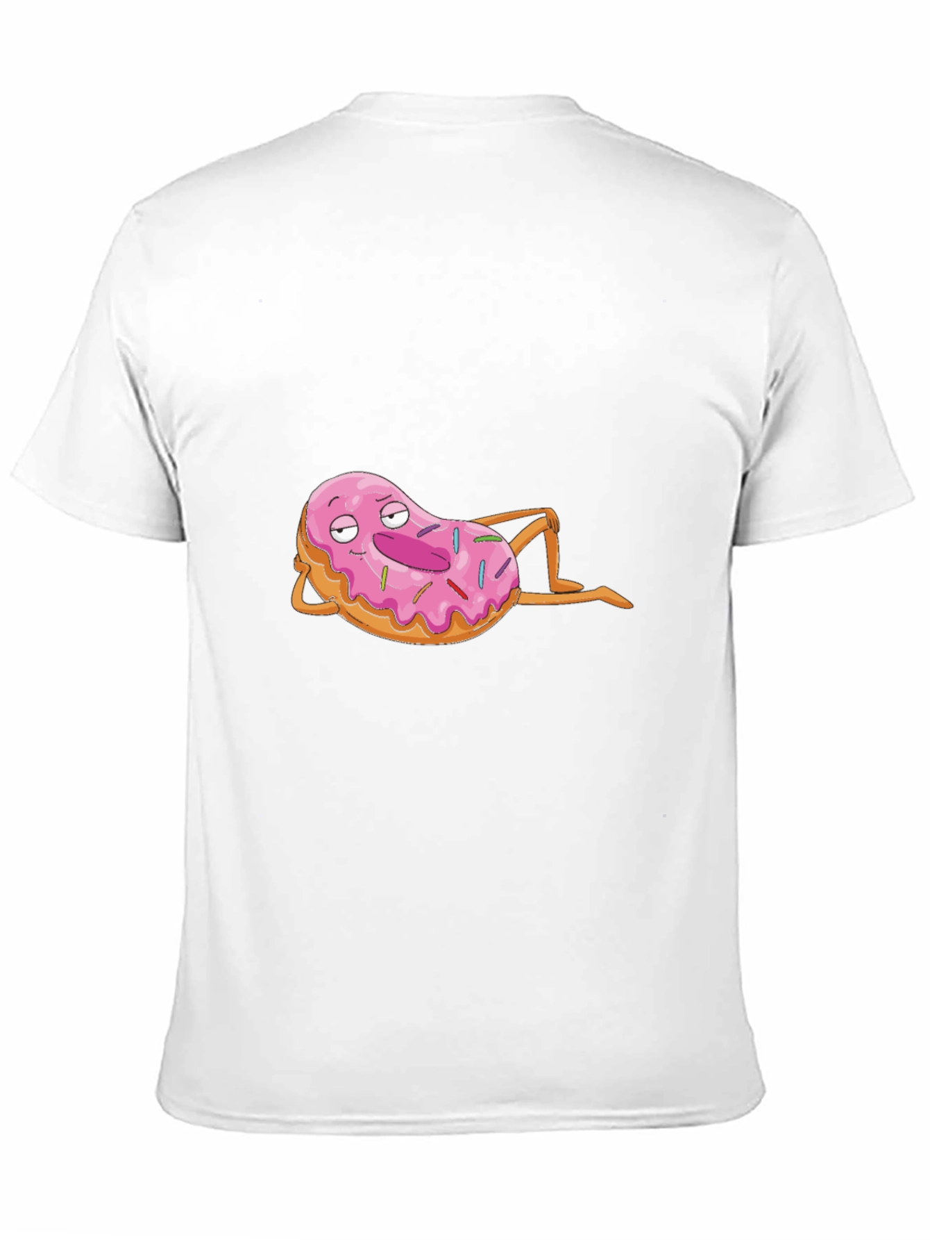 Chill Donut Cartoon Black T-Shirt