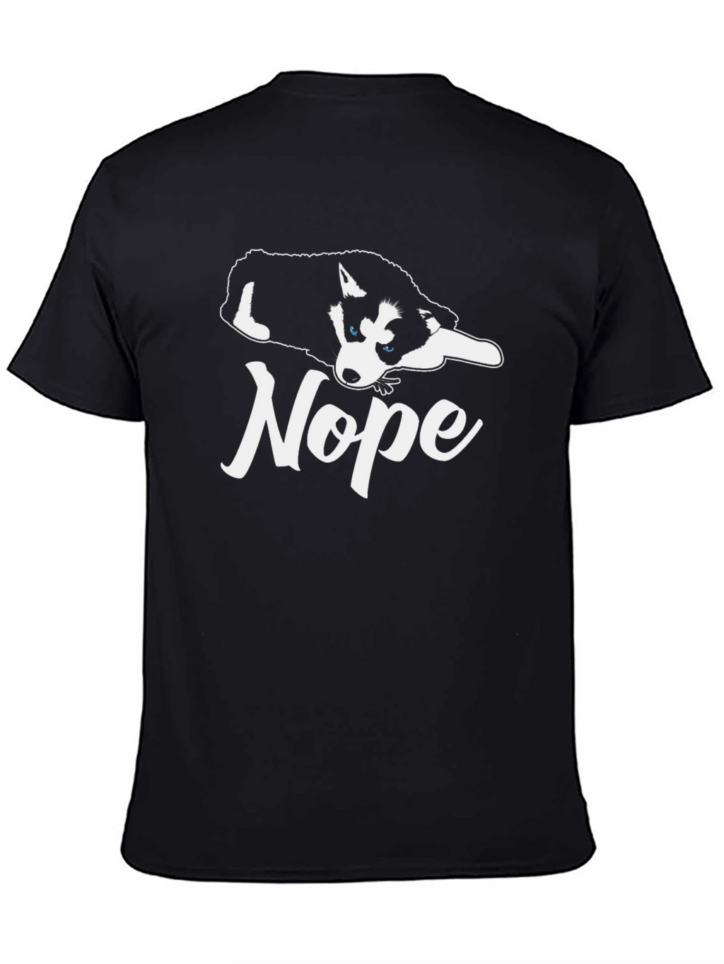 Nope Lazy Dog Graphic Tee - Casual Comfort
