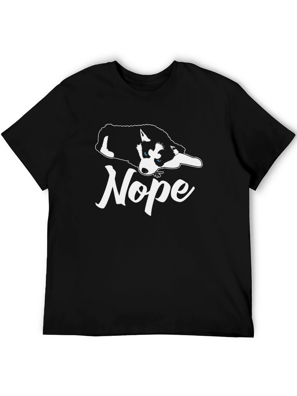 Nope Lazy Dog Graphic Tee - Casual Comfort