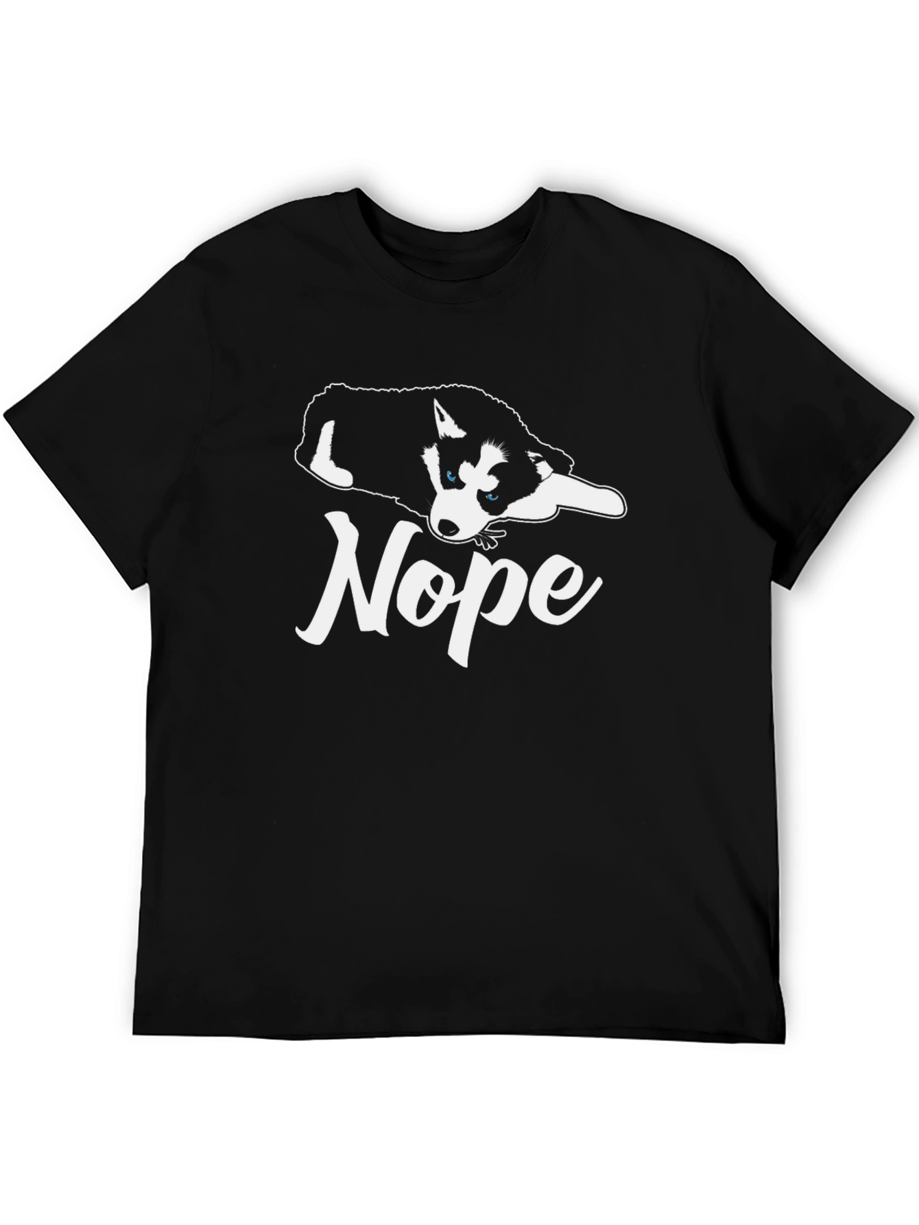 Nope Lazy Dog Graphic Tee - Casual Comfort