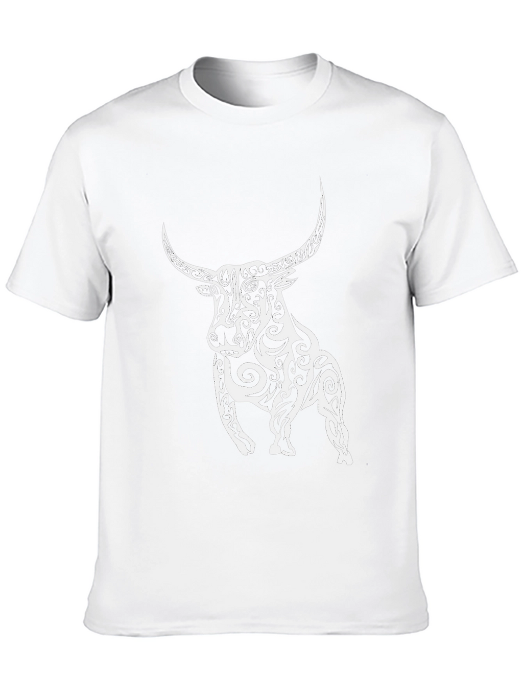 Tribal Bull Graphic Black T-Shirt