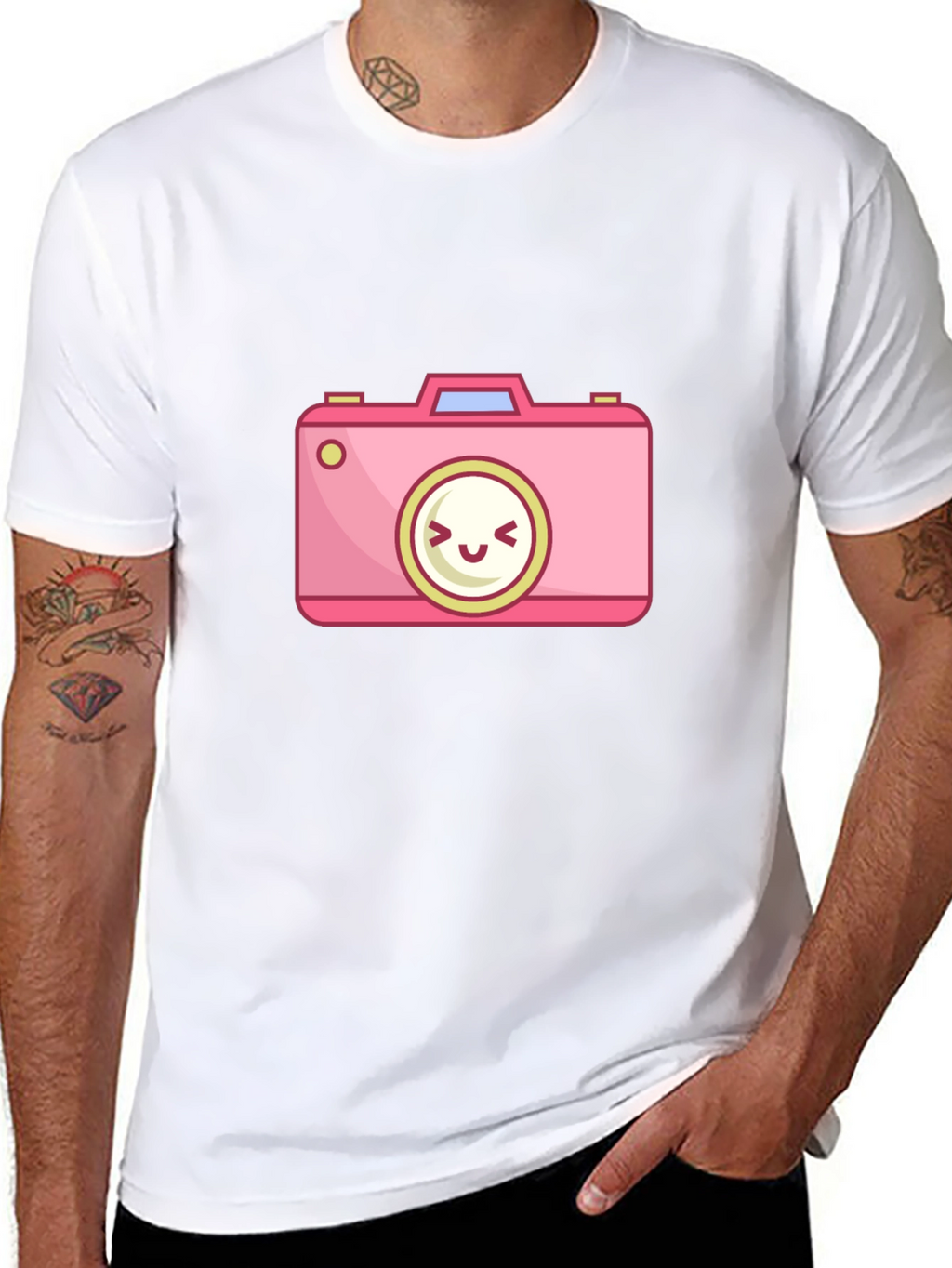 Cute Cartoon Camera Graphic T-Shirt
