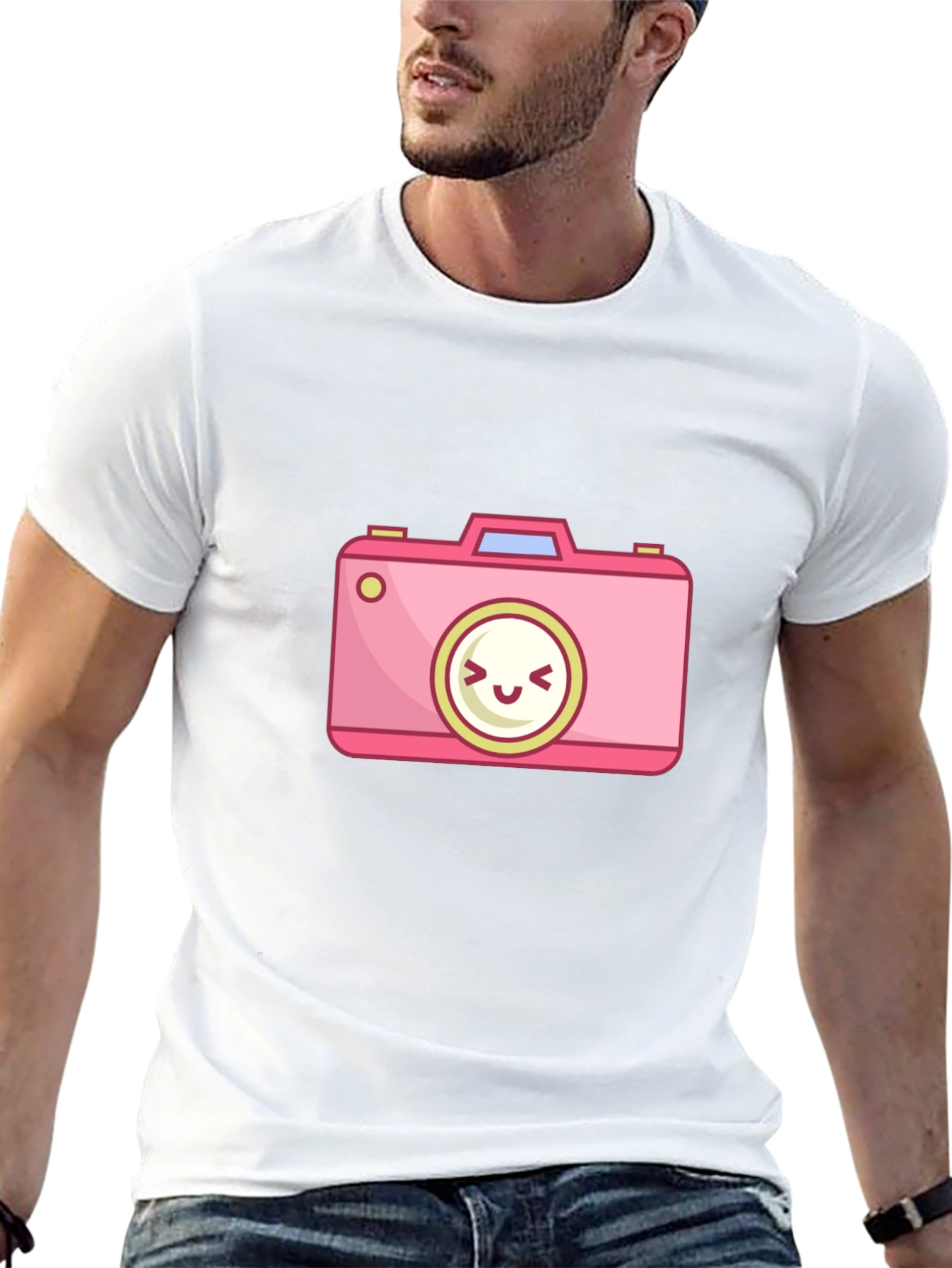 Cute Cartoon Camera Graphic T-Shirt
