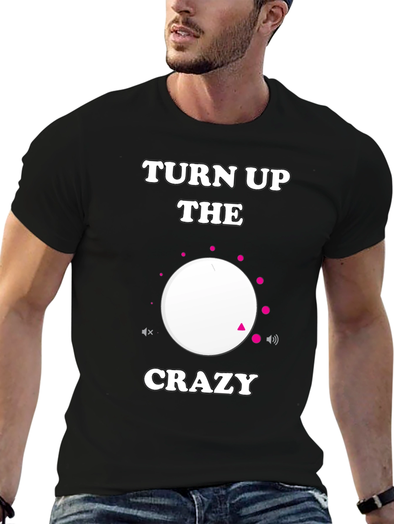 Turn Up the Crazy Black Graphic Tee