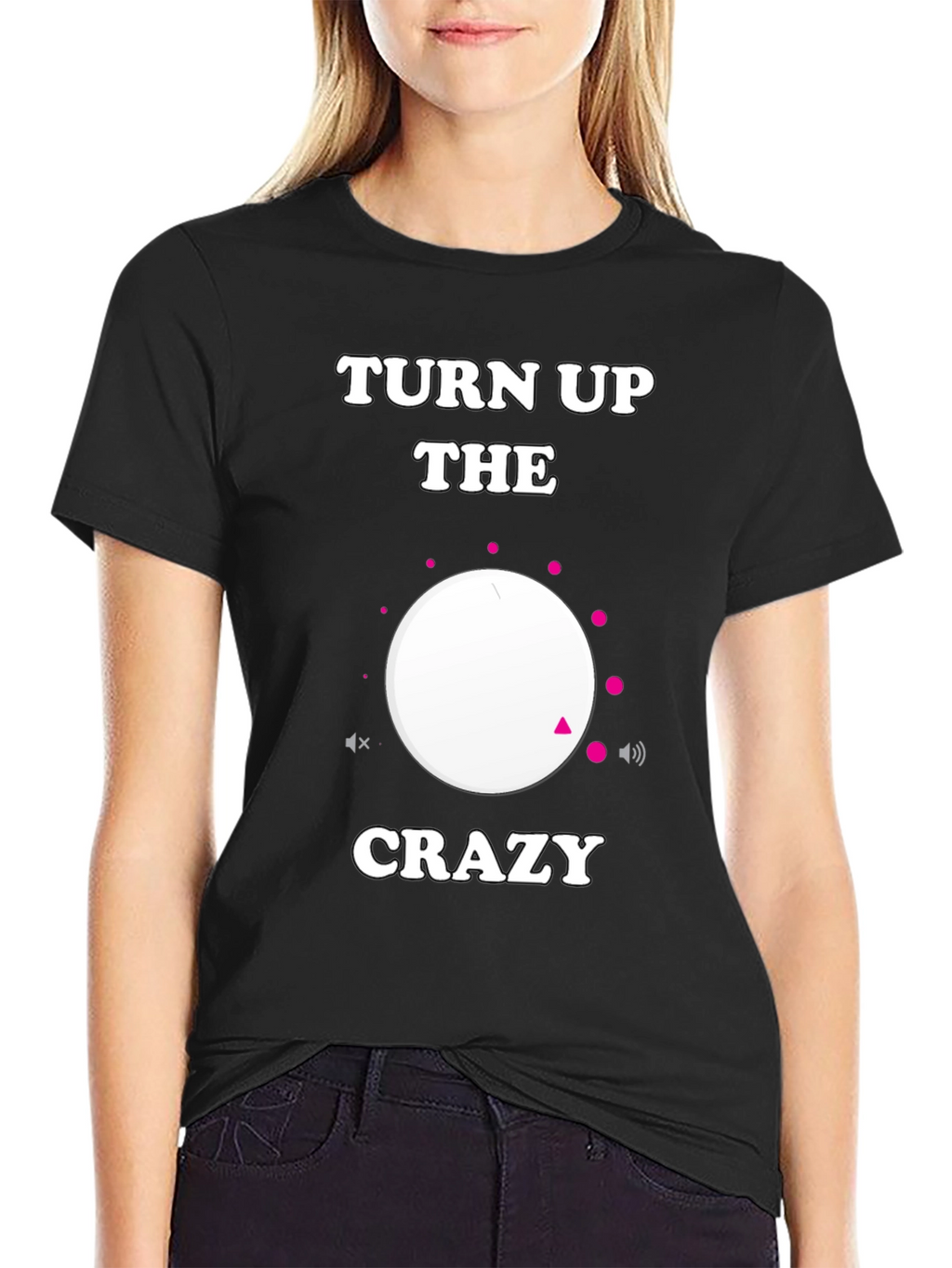 Turn Up the Crazy Black Graphic Tee
