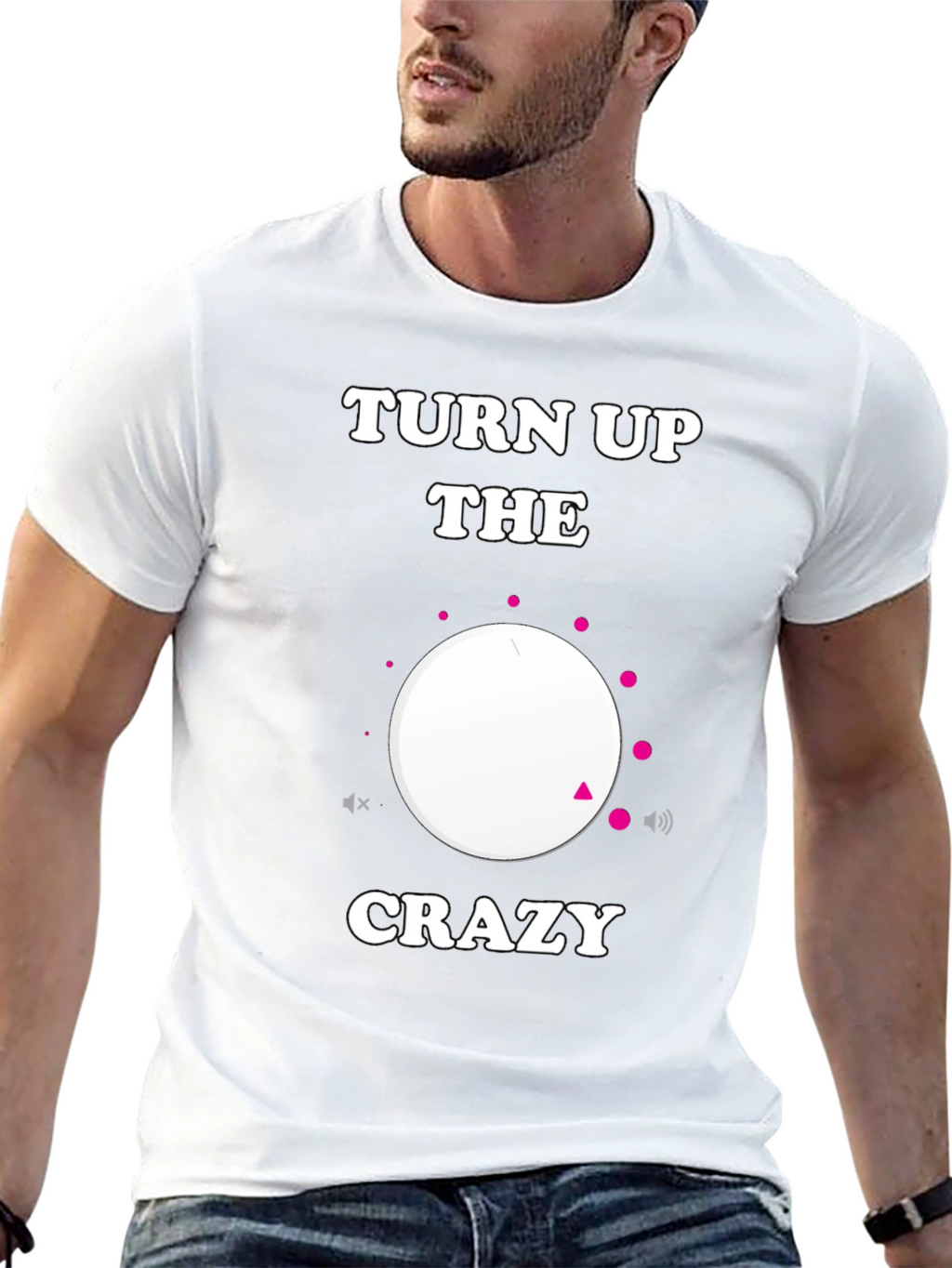 Turn Up the Crazy Black Graphic Tee