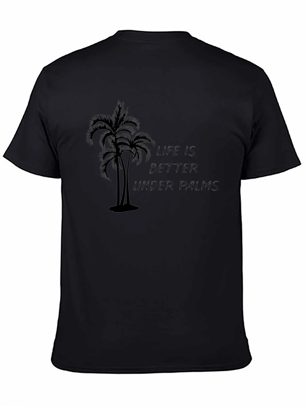 Life Is Better Under Palms Black Graphic Tee