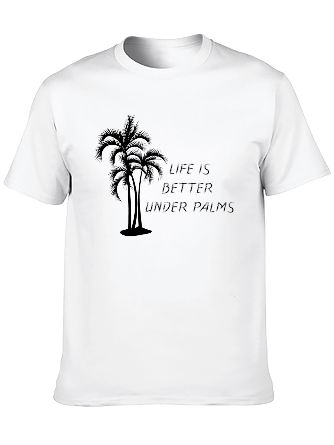 Life Is Better Under Palms Black Graphic Tee