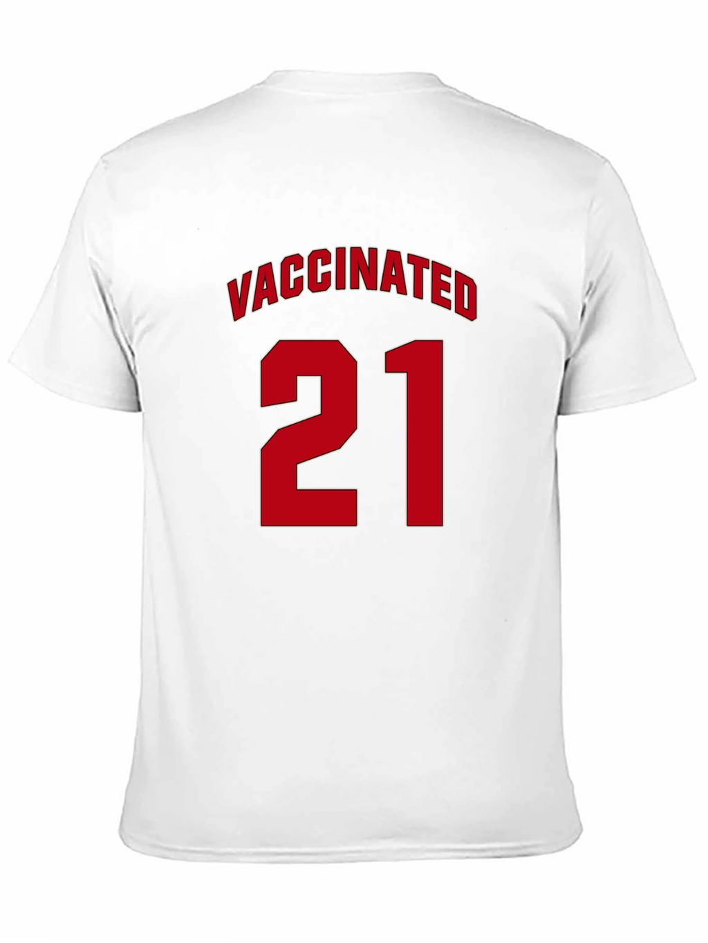 Vaccinated 21 T-Shirt - Black Jersey Style Tee