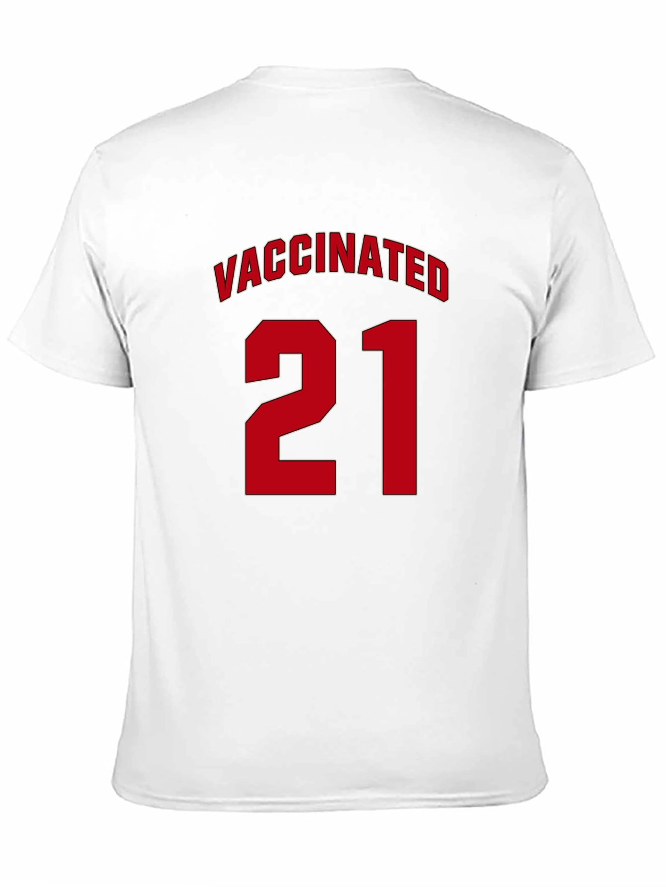 Vaccinated 21 T-Shirt - Black Jersey Style Tee