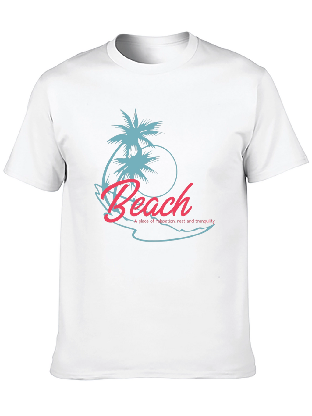 Tropical Beach Graphic T-Shirt - Relaxation Style