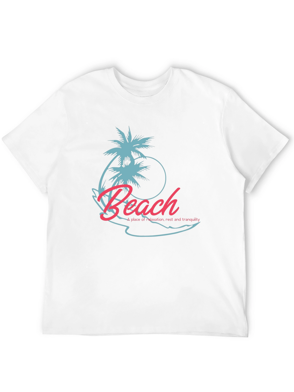 Tropical Beach Graphic T-Shirt - Relaxation Style