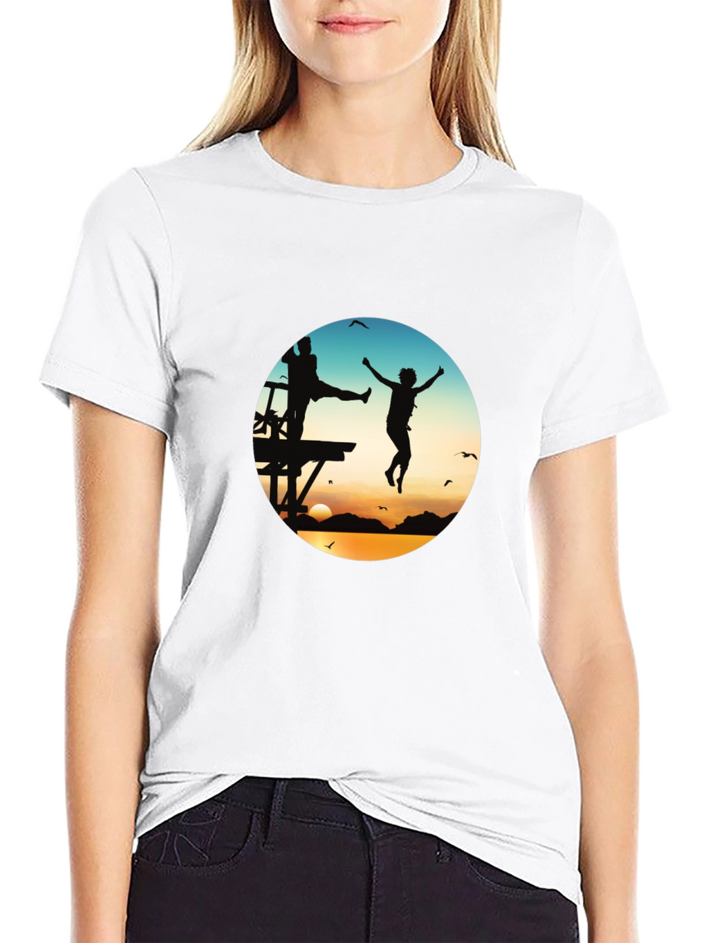 Sunset Jump T-Shirt - Graphic Tee