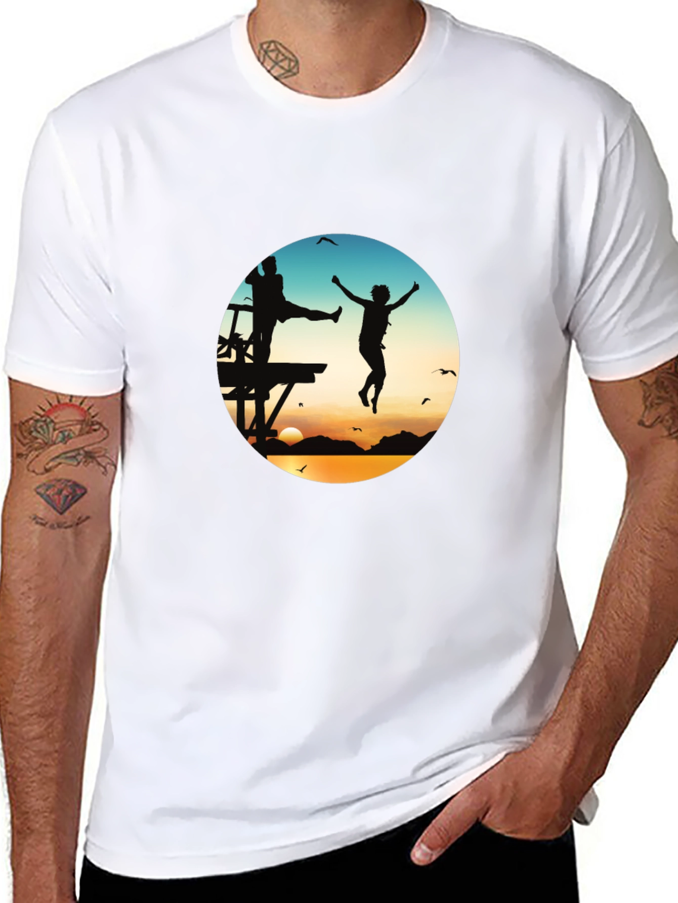 Sunset Jump T-Shirt - Graphic Tee