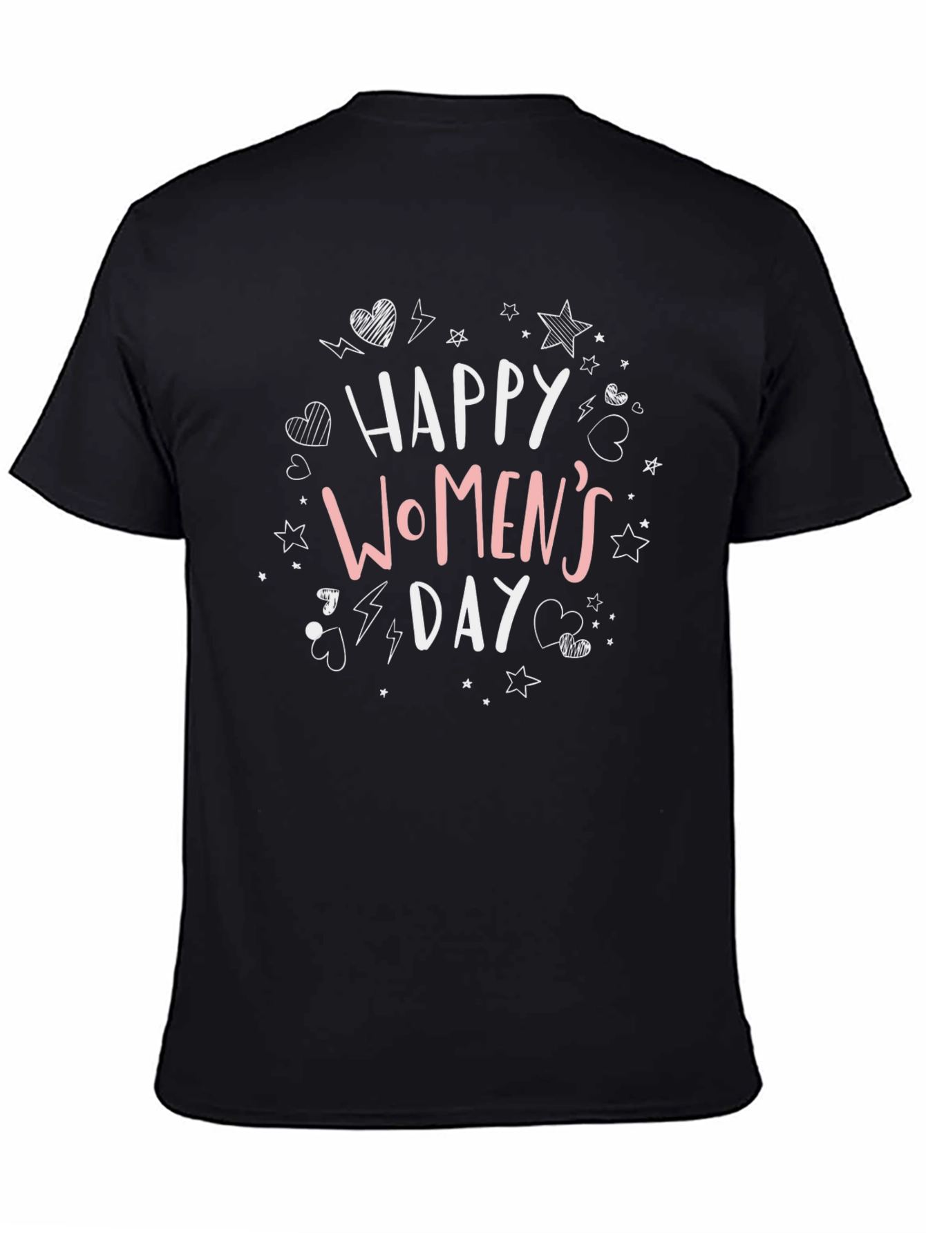 Happy Womens Day Graphic Tee - Black Unisex