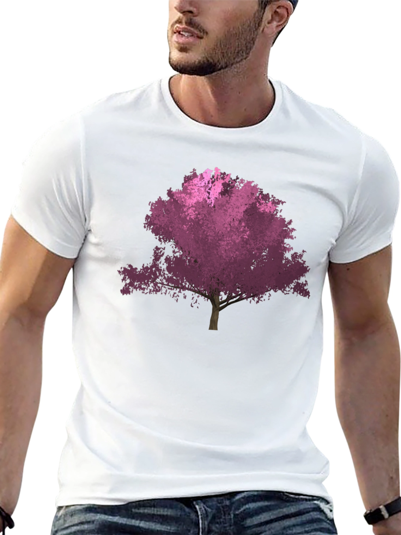 Tree Graphic Tee - Black Cotton Blend