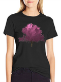 Tree Graphic Tee - Black Cotton Blend