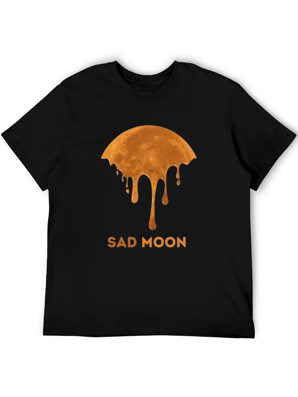 Sad Moon Graphic Tee - Unique Design