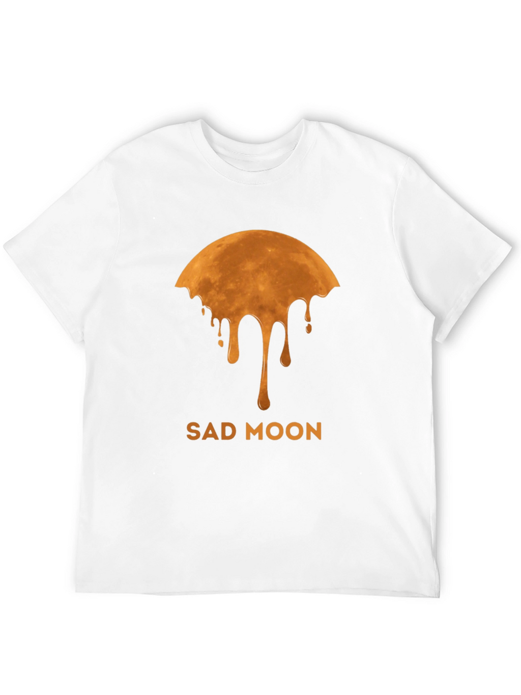 Sad Moon Graphic Tee - Unique Design