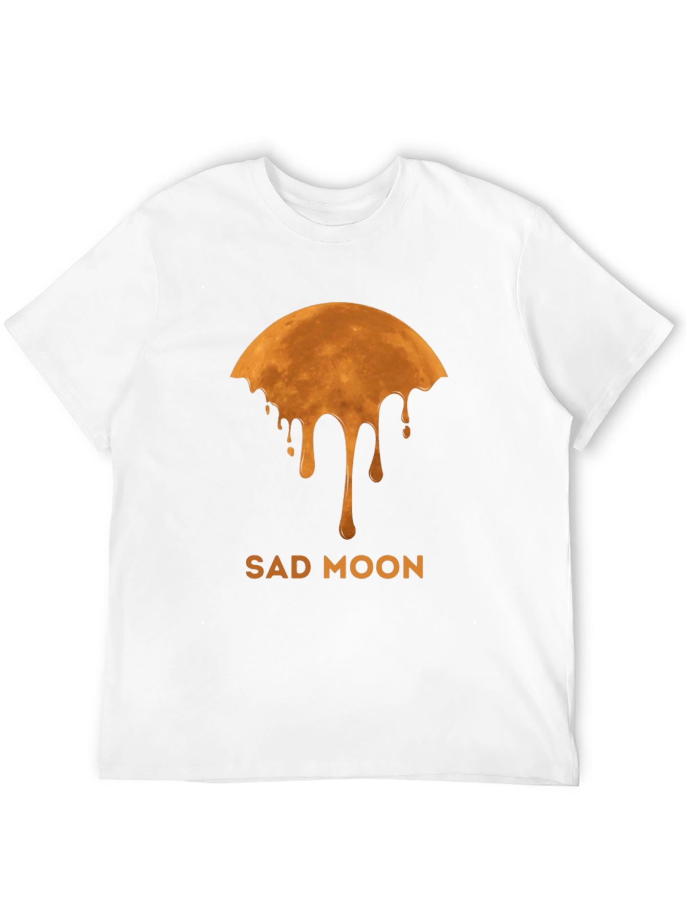 Sad Moon Graphic Tee - Unique Design