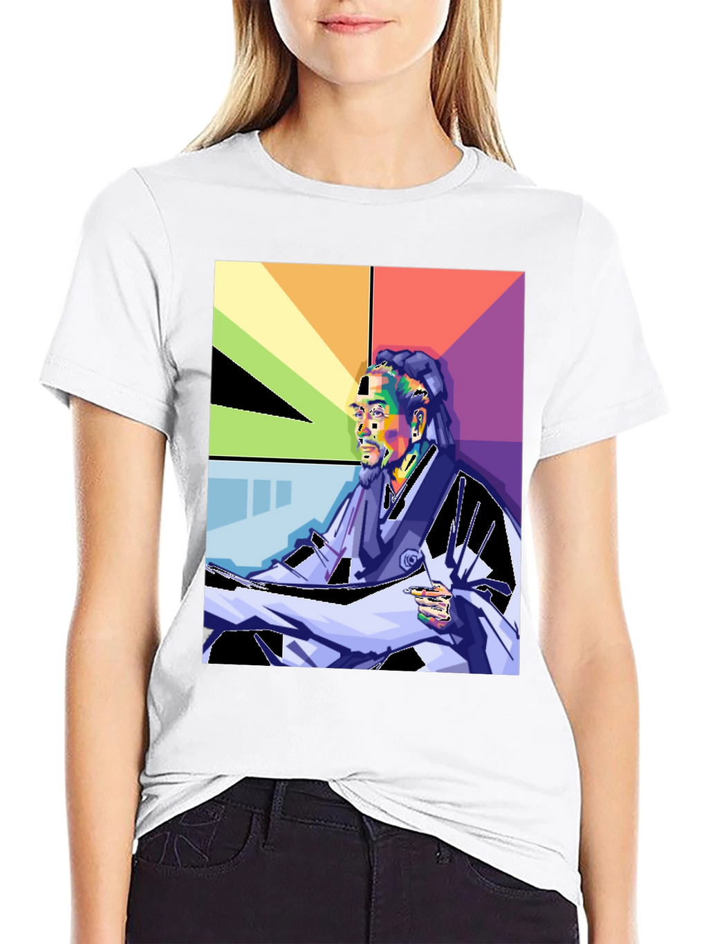 Snoop Dogg Pop Art Graphic Print T-Shirt
