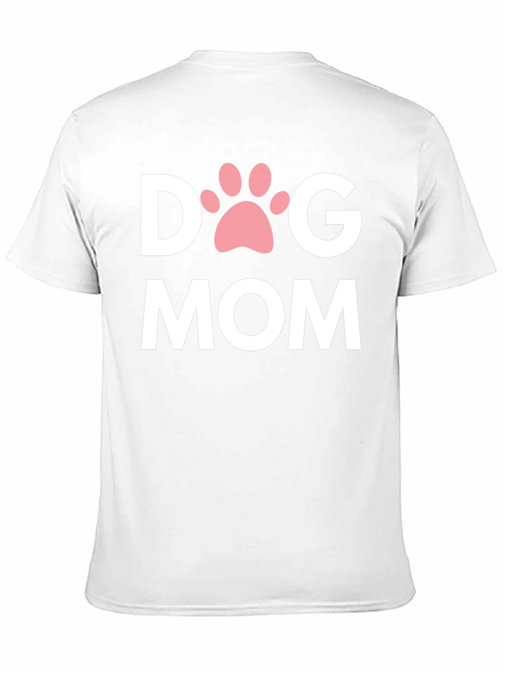 Dog Mom T-Shirt with Paw Print - Black