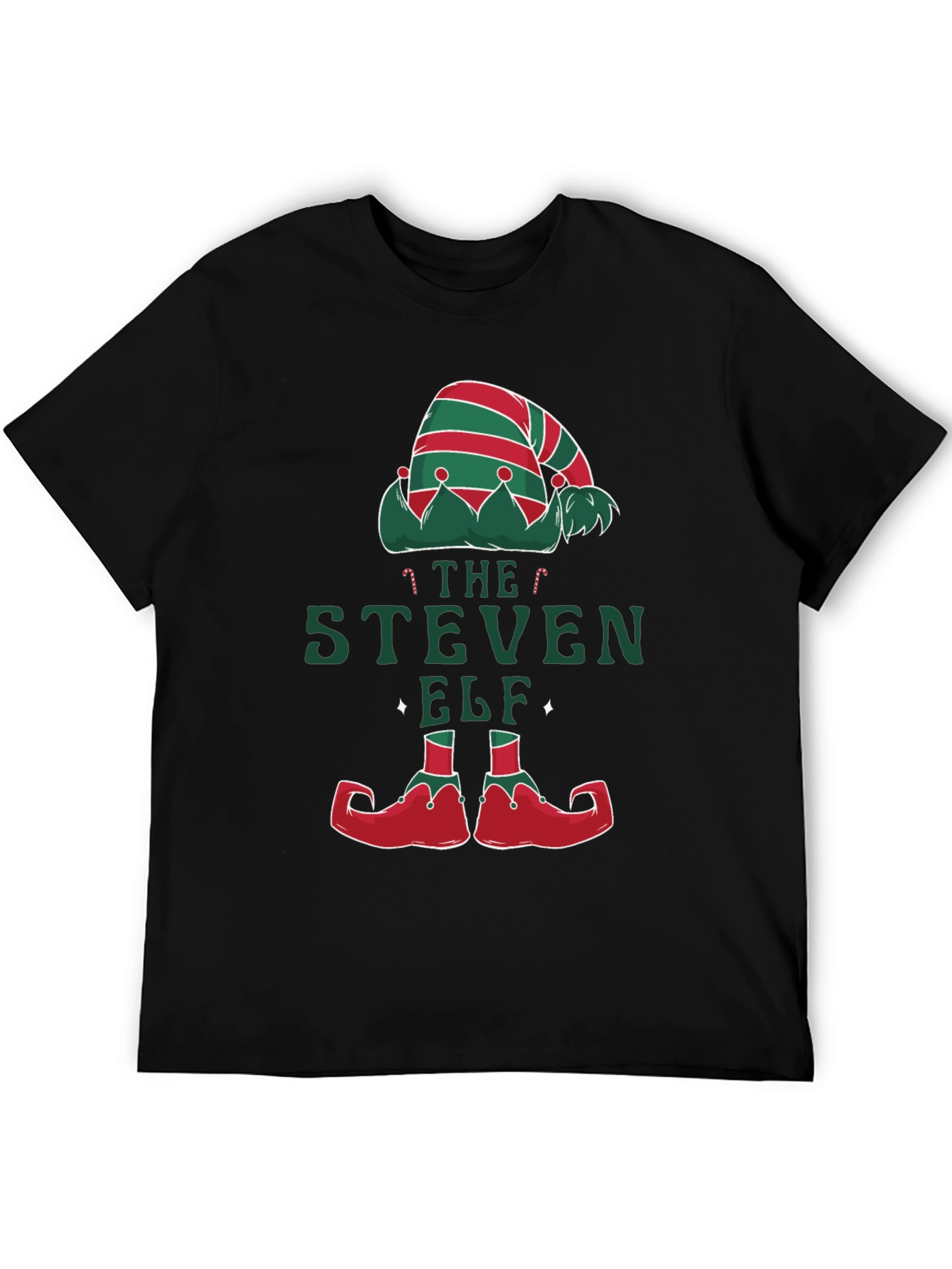 Personalized Steven Elf Christmas T-Shirt