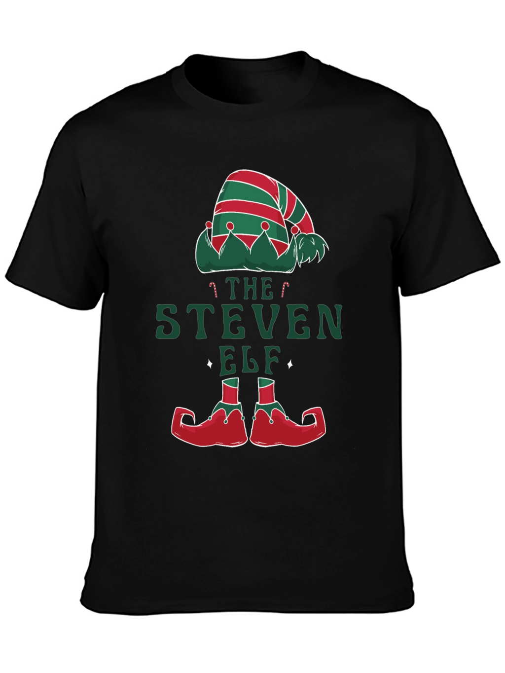 Personalized Steven Elf Christmas T-Shirt