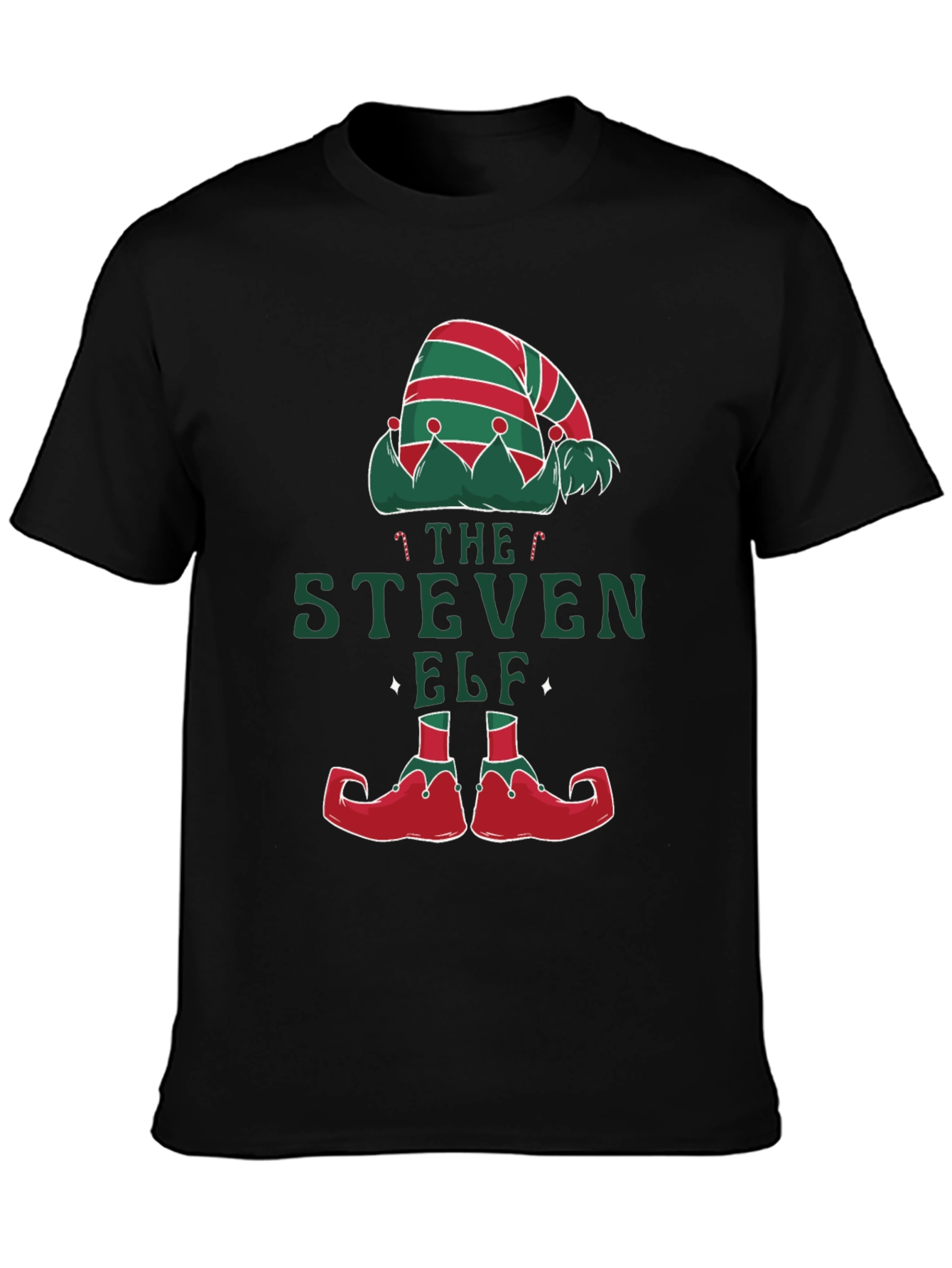 Personalized Steven Elf Christmas T-Shirt