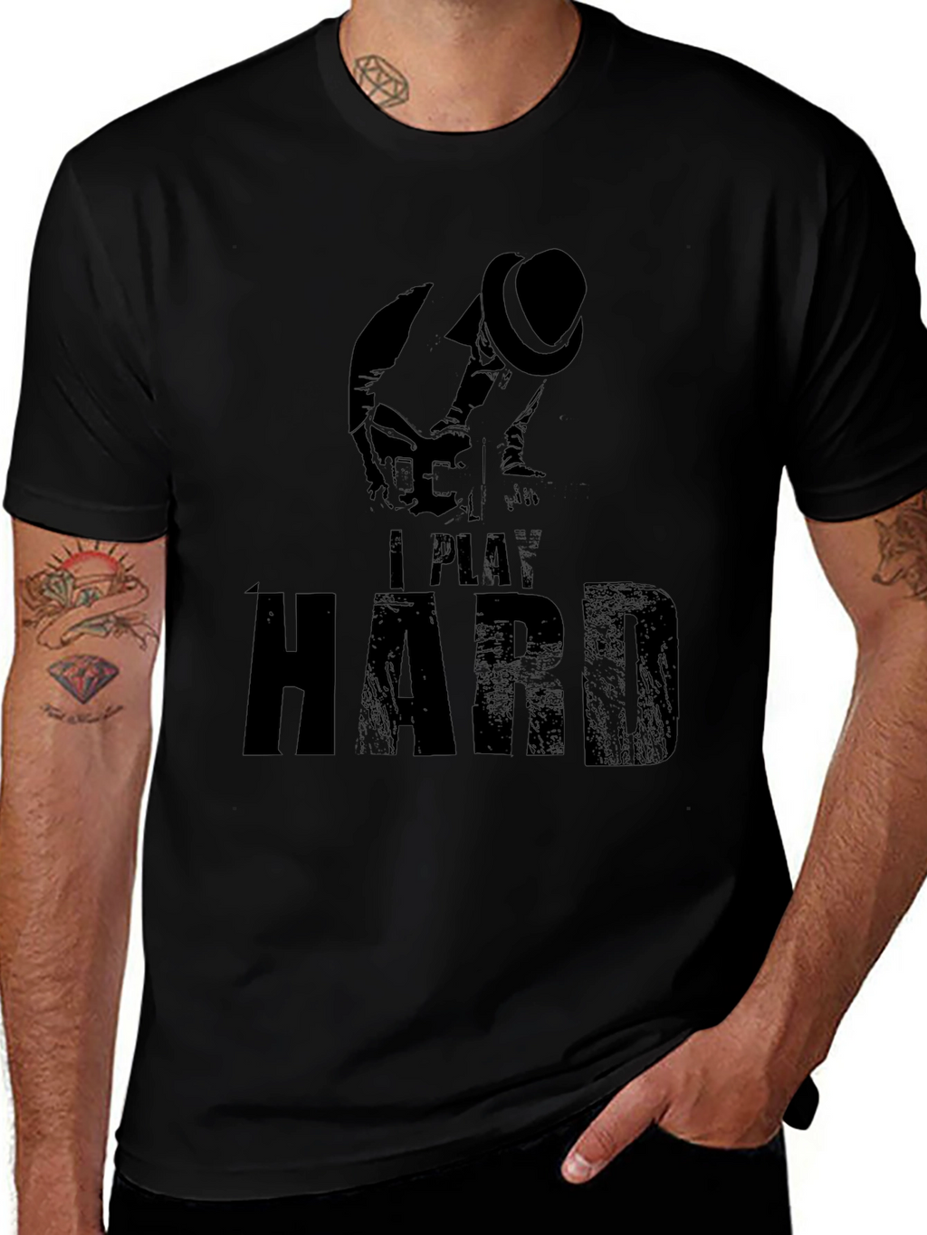 I Play Hard T-Shirt - Black