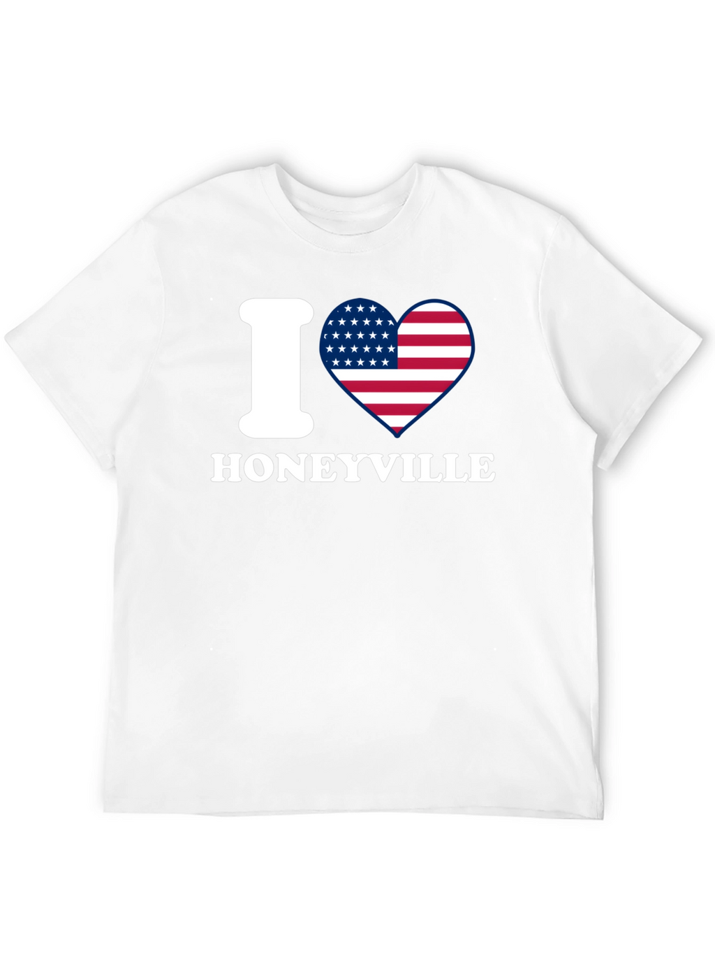 I Heart Honeyville USA Flag Graphic T-Shirt