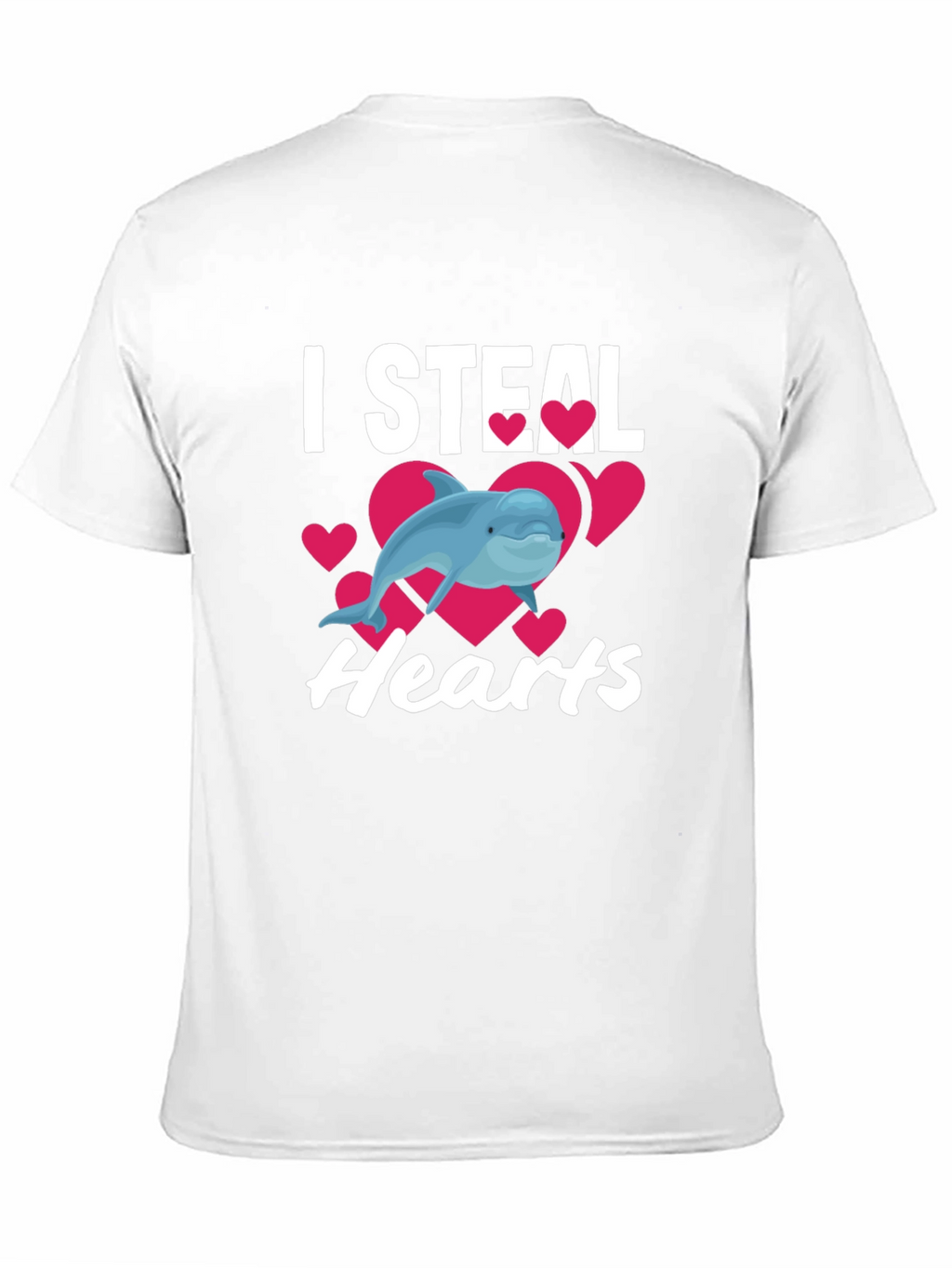 I Steal Hearts Dolphin Graphic Tee - Black