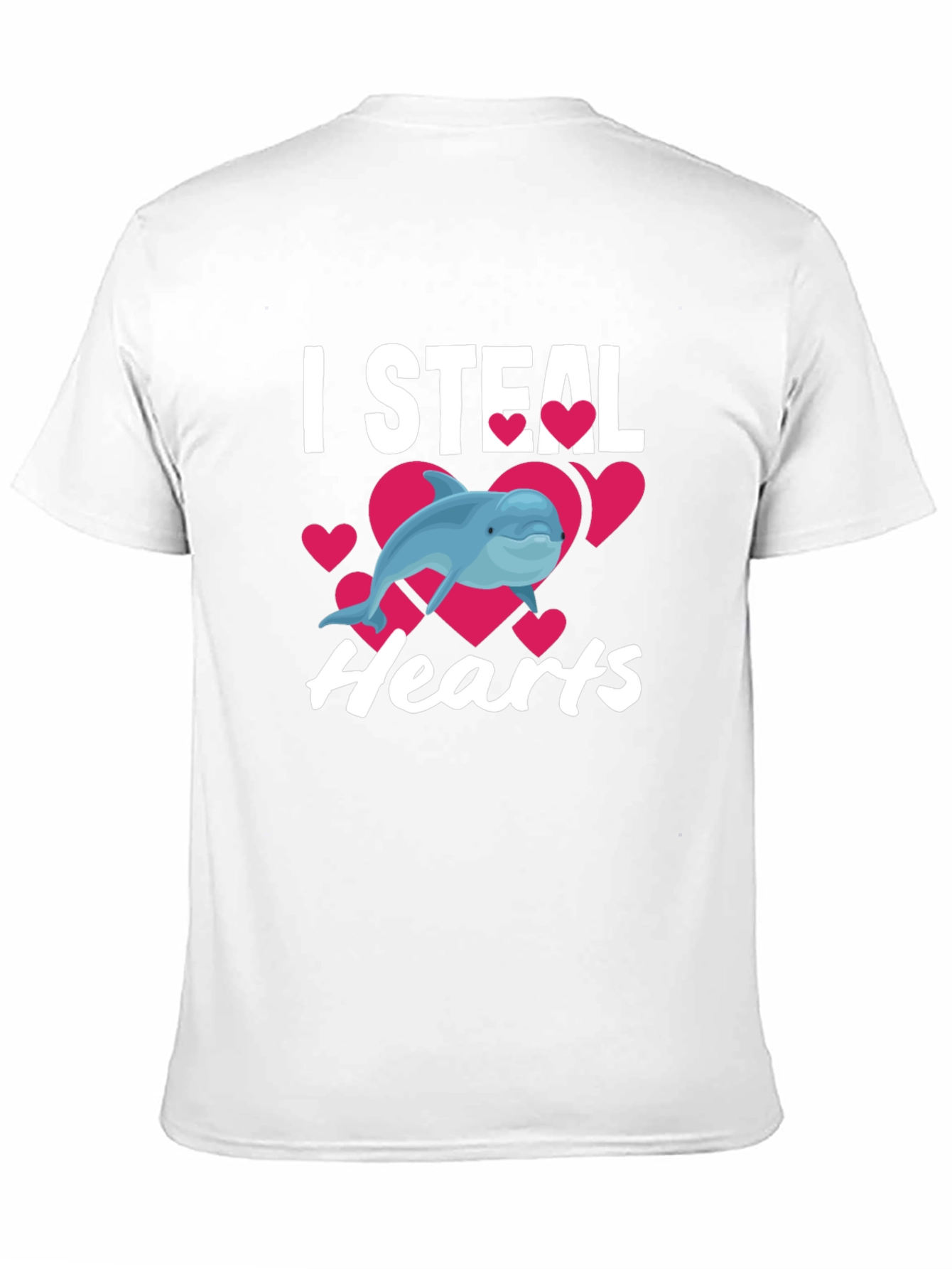 I Steal Hearts Dolphin Graphic Tee - Black