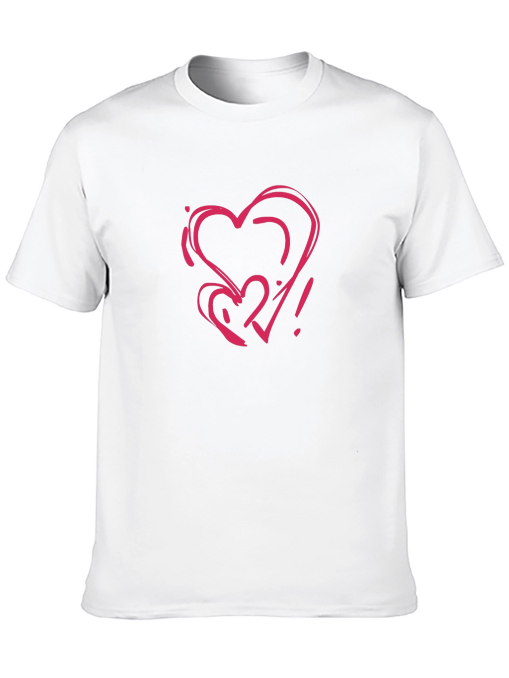 Heart Scribble Graphic Black T-Shirt