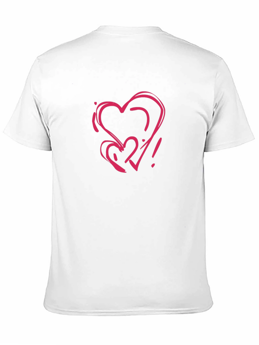 Heart Scribble Graphic Black T-Shirt