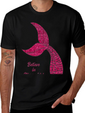Believe in Mermaids Black T-Shirt