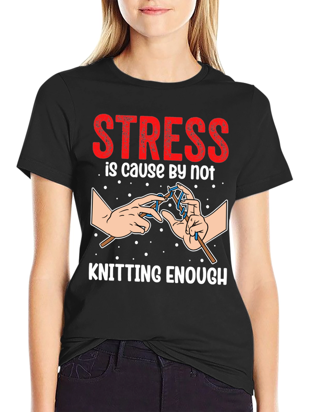Stress Knitting T-Shirt - Knitters Gift