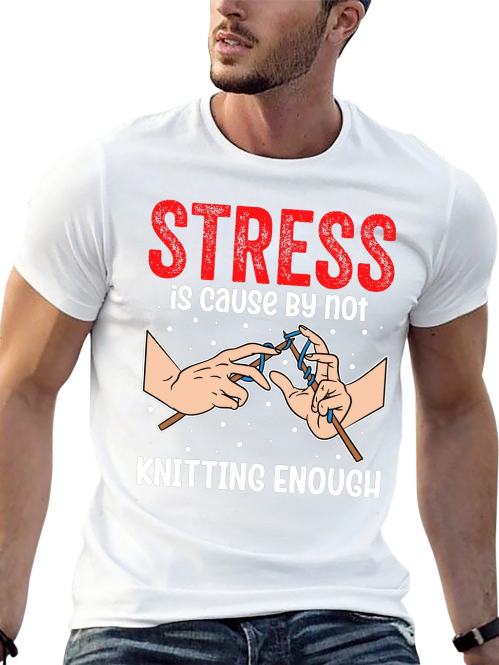 Stress Knitting T-Shirt - Knitters Gift