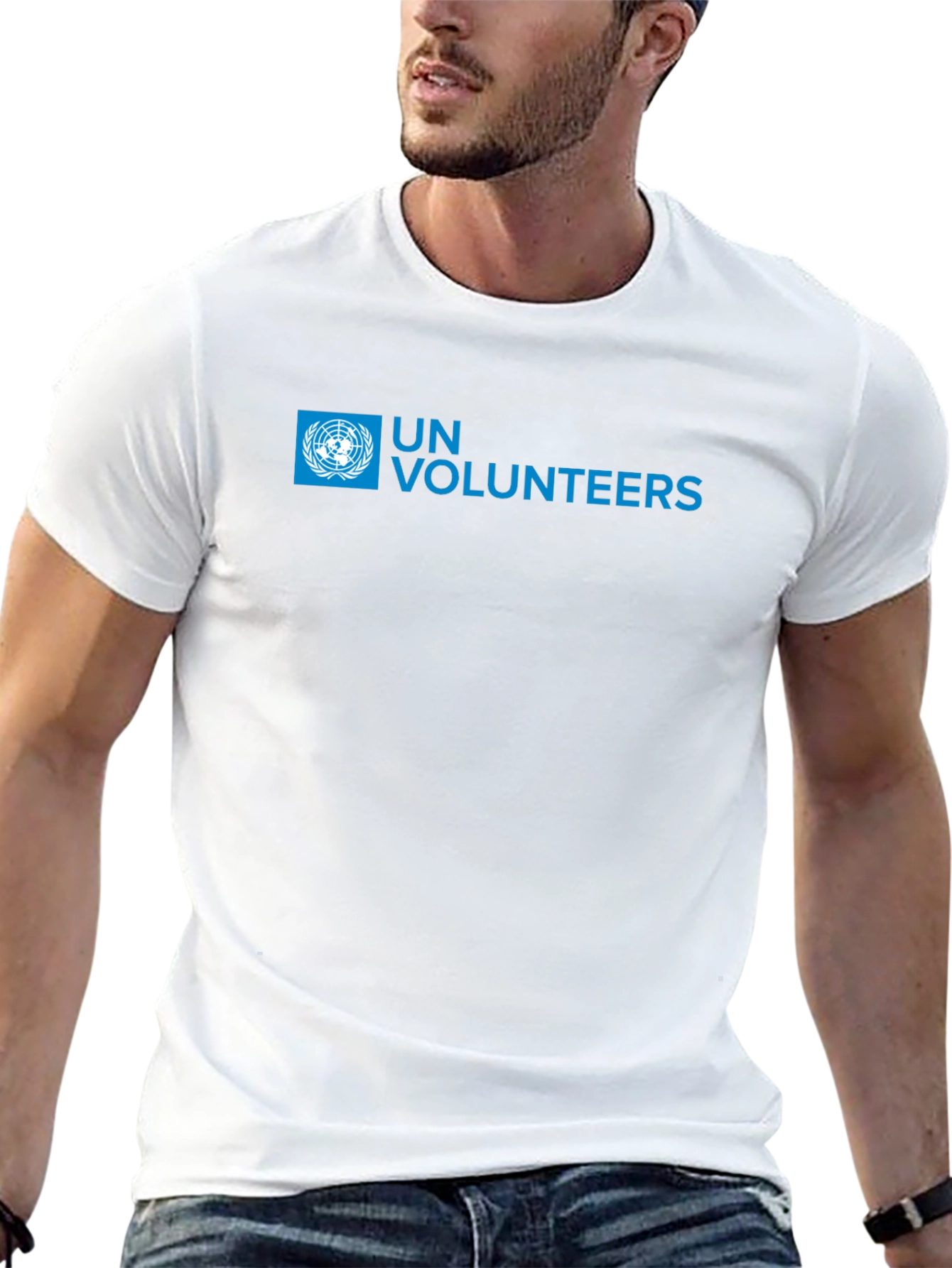 UN Volunteers T-Shirt - Black Crew Neck
